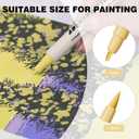 3 x 24 Colors Acrylic Paint Pens With Gold and Siliver Mettallic Color, Dual Tip Brush and Fine, Acrylic Markers for Rock Painting, Wood, Canvas, Fabric, Paper, DIY Crafts Making Art Supply