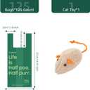 125 Count Cat Poop Bags with Handles, Disposable Litter Bags for Pet Poop, Extra-Thick Kitty Cat Waste Bags Easy Tie Leak-Proof Strengthen Unscented (Made of 70% Recycled Plastic)