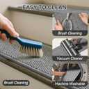 4 x 1PC Stair Treads Non-Slip Washable Peel and Stick Stair Treads for Wooden Steps Indoor Reusable Stair Carpet Treads Adhesive Stair-Runner Rugs for Kids and Dogs Elder8"x30" Gray