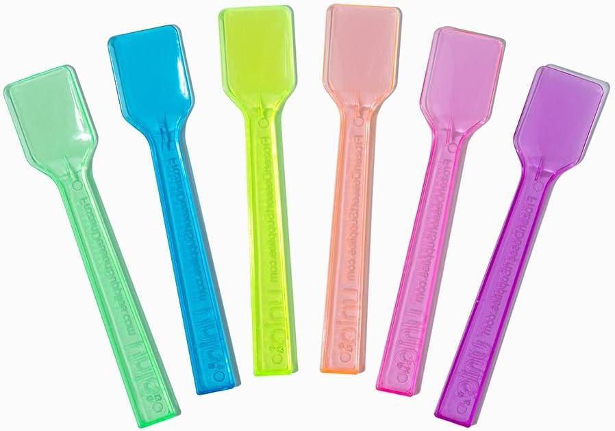 Frozen Dessert Supplies 4 Inch 3000 Count Transparent Gelato Spoons | Disposable Plastic Ice Cream Spoons & Dessert Spoons for Gelato, Frozen Yogurt | Mini Small Plastic Spoons for Food Service
