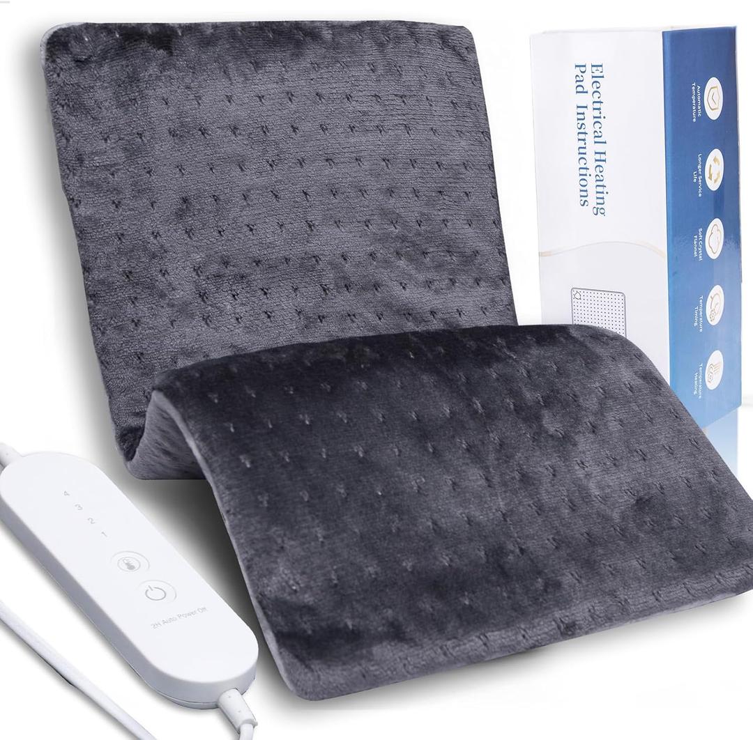 Heating Pad, Electric Portable Heating Pad for Neck/Shoulder/Muscle Pain with Auto Shut Off, Large 12"x24" Heating Pads Christmas Gifts for Women, Men