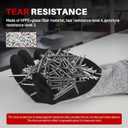 ANSI A3 Cut Resistant Gloves, Double-Layer Nitrile-Coated Safety Gloves For Automotive Repair, Heavy Machinery Processing, Logistics Handling, Woodworking, Durable, Machine WashableL (Large)