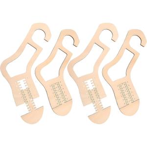 byepica 4pcs Sock blockers for Knitting, Adjustable Sock Stretcher, Wooden Stretcher Blocker for Knitting Sock Sizing Ruler Tool with Aesthetic Shape Design