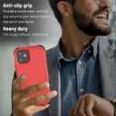 Magnetic Case for iPhone 12 & iPhone 12 Pro, 3-Layer Military Protection, Wireless Charging, MagSafe, Red