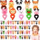 Libima 200 Pcs Inflatable Animal Toys Cartoon Wrist Balloons Hand Wearing Balloons Safari Farm Animals Toys Jungle Theme Birthday Party Supplies Theme Birthday Party Favors Decorations