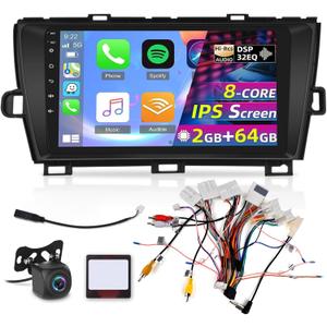 NHOPEEW [8-Core 2+64G] for High JBL Harness Car Stereo for Toyota Prius 2010-2015 for Type B & Type C- 9 inch IPS Touchscreen Prius Radio - Wireless Carplay/Android Auto/DSP+32EQ/59 UI