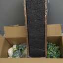 Dahey Centerpiece Table Decorations for Dining Room Farmhouse Table Centerpieces Decor Wood Tray with 3 Artificial Flowers and 2 Eucalyptus for Living Room Kitchen Table, 14.1" x 4.7" x 3.1"