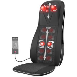Shiatsu Neck & Back Massager for Chair, Deep Tissue Kneading Chair Pad