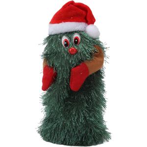 Singing Dancing Christmas Tree, Jingle Bells Singing and Dancing Christmas Tree Tabletop Musical Rotatable Cute Plant Shape Figurine Decoration for Home Holiday Party Gift(Medium Size) (4in)