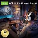 acer Wireless Gaming Headset for PS5/PS4, PC, Mac, 2.4GHz & Bluetooth 6.0 Gaming Headphone with Flip-to-Mute Mic, Lightweight Glasses-Friendly, 70H Battery - White