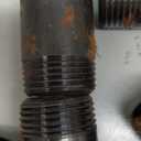 10 Pack 1 Inches x 2 Inches Black Malleable Steel Nipples Fitting, DIY Steampunk Industrial Vintage Style.