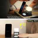 Wireless Charger for iPhone, 6in1 Fast Phone Charger Stand Dock Alarm Clock Night Light, Wireless Charging Station for Apple Watch, for Airpods 3/2/Pro, for iPhone 17/1615/14/13/12/11/Pro/Max (Black)