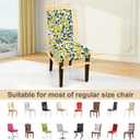 ANNA QUEEN Lemon Print Chair Covers for Dining Room Kitchen Set of 4 Summer Fruit Washable Stretch Slipcovers for Dining Chairs