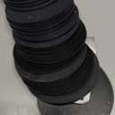 PATIKIL Acrylic Circle Blanks 3.5 Inch, 30 Pack Round Clear Disc Ornaments with Hole for DIY Keychain Project Crafting, Black