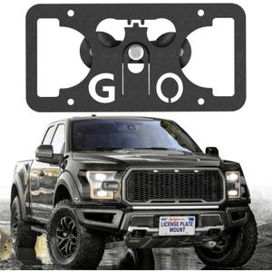No Drill Front License Plate Bracket Mount Kit Compatible with Ford Raptor 3rd gen 2021-2025, Front Bumper License Plate Mounting Kit, Installs in Seconds