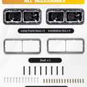 Chrome Headlight Housing Base With Wire Harnesses Compatible with Kenworth T400 T600 T800 W900 K100 C500, Peterbilt 378 379 Headlamp Set Left and Right Side Semi Truck Accessories