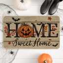 Artoid Mode Home Sweet Home Jack-O'-Lantern Pumpkin Halloween Doormat, Low-Profile Switch Rug Door Home Decor Mat Floor Mat for Indoor Outdoor 17x29 Inch