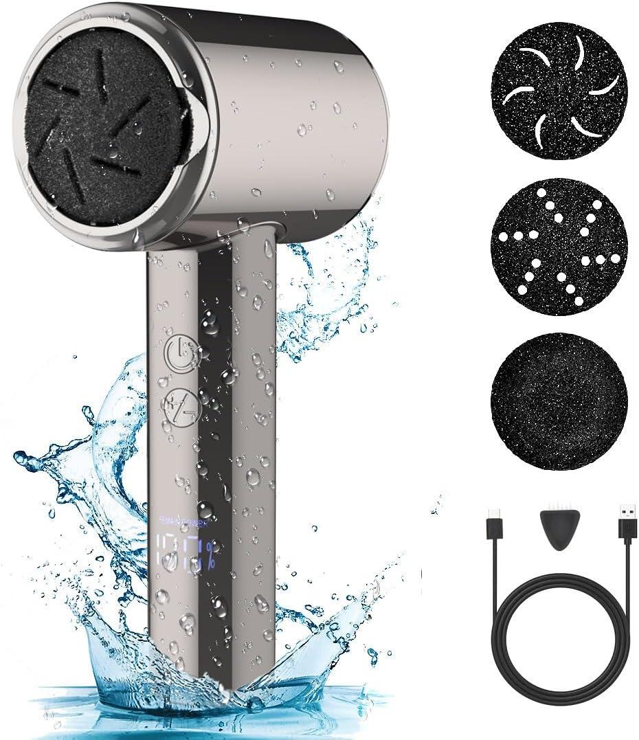 Electric Foot Callus Remover (with Dander Vacuum) Rechargeable Electric Callus Remover For Feet,Electric Pedicure Electric Foot File Kit,Professional Pedi Feet Care Tool For Dead,Hard Cracked Dry Skin