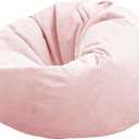 Stuffed Animal Storage Bean Bag Cover Pets Dogs/Cats Lazy Beds. Washable Ultra Soft Corduroy Stuffed for Organizing Plush Toys or Textile, Sack Bean Bag (Dusty Pink)