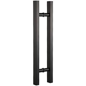 TOGU TG-6019 36 inches Solid Standoffs Heavy-Duty Commercial Grade-304 Stainless Steel Push Pull Door Handle/Barn Door Pull Handle/Glass Pulls, Matte Black Finish