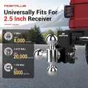 MOSTPLUS Trailer Hitch Compatible with 2.5 Inch Receiver, 3 Ball Mount with 1 7/8", 2" & 2 5/16" Balls, 4" Adjustable Height, 20, 000 lbs GTW, Heavy Duty Towing Hitch for Most Truck & SUV