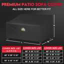Zettum Patio Sofa Cover 80 Inch - 600D Outdoor Couch Cover Furniture Cover Waterproof & Heavy Duty, Large 3-Seater Bench Cover for Outside Sofa, Loveseat, Couch, Glider and Bench - 80 x 42 x 33 Inch