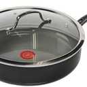 T-Fal Preserve Ceramic Nonstick Saute Pan with Lid 5.5 Qt, Oven and Broiler Safe up to 350°F Cookware, Frying Pan, Stay-Cool Handle, Skillet Pots and Pans, Black