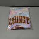 IZYJOY Women Football Shirt Vintage Game Day T-Shirt Sunday Funday Tee Tie Dye Football Season Short Sleeve Tops (L)