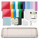 Cricut Maker 4 - Smart Cutting Machine (Seashell) | Engagement Plus Bundle - Includes EasyPress 2 (SE) Heat Press (9x9) + Mat, Tote Bag, Material Samplers, Machine Mat, Pens, Tools & 30 Digital Images