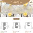 AerWo 4 Pcs Gold Table Runner 10FT, Boho Gold Foil Glitter Sheer Sequin Table Runners 120 Inches Long, Wedding Centerpiece Tables Decorations for Party Supplies Birthday Christmas Runners Decorations