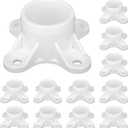 12 Packs PVC Flange for 1" PVC Pipe, Table Screw Caps Fittings for DIY Rod Holder Projects, Making Storage Shelves, Support Feet