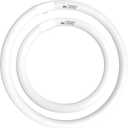 FC12T9/CW 32W and FC16T9/CW 40W Cool White Set, Round Fluorescent Light Bulb 12 inch T9 32 Watts & 16 inch 40 Watts Circular Bulb, Circline Kitchen and Bath Light Bulbs, 4100K, G10q 4 pin Prong