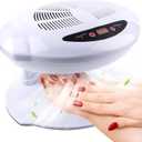 Kalolary Nail Lamp, 400W Air Nail Dryer Nail Fan Hair Dryer for Hands and Feet Nail Polish Automatic Sensor Warm Cool Breeze Use at Home and Salon(White)