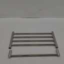 CAXIMSY Adjustable Towel Bar for Bathroom Wall Mount17-30.7inch Adhesive Shower Towel Rack Stainless Steel Bath Towel Holders for Toilet Kitchen Double Towel Hanger (2-Layer Towel Rack)