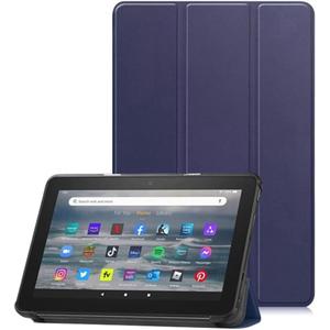 Case for Amazon Fire 7 (2022 Release-12th Gen) 7" Premium PU Leather Protective Cover/Fire 7 Case (Fire 7(12th-2022), Dark Blue)