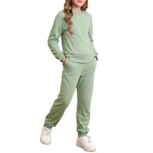 blibean Girls 2025 Fall Clothes Sets Kids Split Sweatsuits Size 6-15 Years Old (XXL)