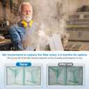 1 Micron Inner Air Filter Compatible with WEN 3410 POWERTEC AF4000/AF4001 Shop Fox W1830 Air Filtration Systems Woodworking, Replacement for WEN 90243-026-2 (1 Pack)