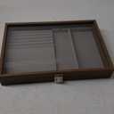 Jewelry Box Organizer for Women, Wooden Jewelry Box Vintage Jewelry Organizer for Earrings Necklace Rings Bracelets Storage, Christmas Birthday Gifts for Women Mom (DarkBrown)