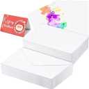 60 Sets Blank Colored Paper Cards with Envelopes Set 5 x 7 Inch Foldable Blank Colored Papre Postcards and Envelopes 140lb/300 GSM Cotton Watercolro Paper Cards for Painting or Card Making