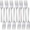 Pack of 3 BUY&USE Stainless Steel Dinner Fork Set of 12, 6-Inch Tea & Dessert Forks