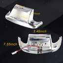 QUASCO Front Rear Fender Lights, Led Fender Tip Brake Tail Light Compatible with Harley Electra Glide Road King Softail Heritage Touring - Chrome Lens