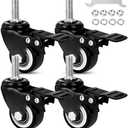 1.5"Stem casters Set of 4 Heavy Duty Inch Threaded Stem 5/16"- 16 x 1" casters Wheels Furniture Wheels, 300Lbs…