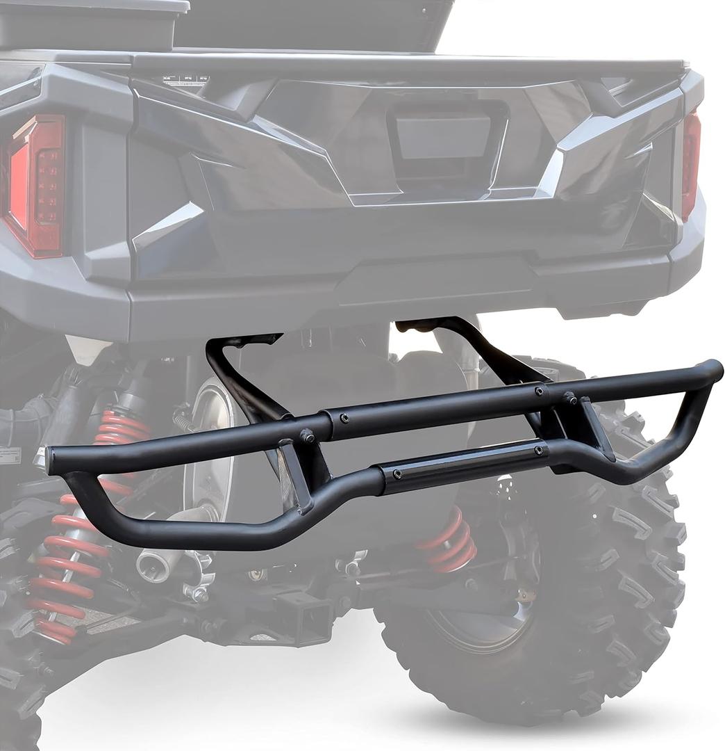 SAUTVS Rear Bumper for Polaris General 1000/XP 1000/4 2016-2025 Accessories Heavy Duty Black Rear Brush Guard Protector Bumper, Replace #2884345