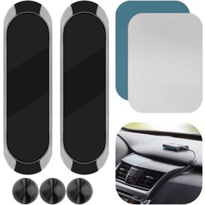 GEEKRIA Magnetic Car Mount Compatible with Echo Auto, Universal Dashboard Car Bracket with Strong Magnets (Silver)