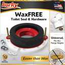 Korky 6000BP Universal Toilet WaxFree Seal with Hardware - Toilet Installation Made Easy - Made in USA , Red (1 Pack)