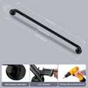 40 Inch Shower Grab Bar 1.25" Dia, 2 Pack Black Anti Slip Bathroom Grab Bar, 304 Stainless Steel Knurled Handicap Grab Bars, Safety Support Handrail,Bath Shower Handle for Elderly Injury Senior