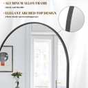 Koonmi 30"x71" Arched Full Length Mirror, Black Large Floor Mirror with Aluminum Alloy Frame Standing Hanging or Leaning Wall-Mounted Full Body Mirror for Living Room and Bedroom