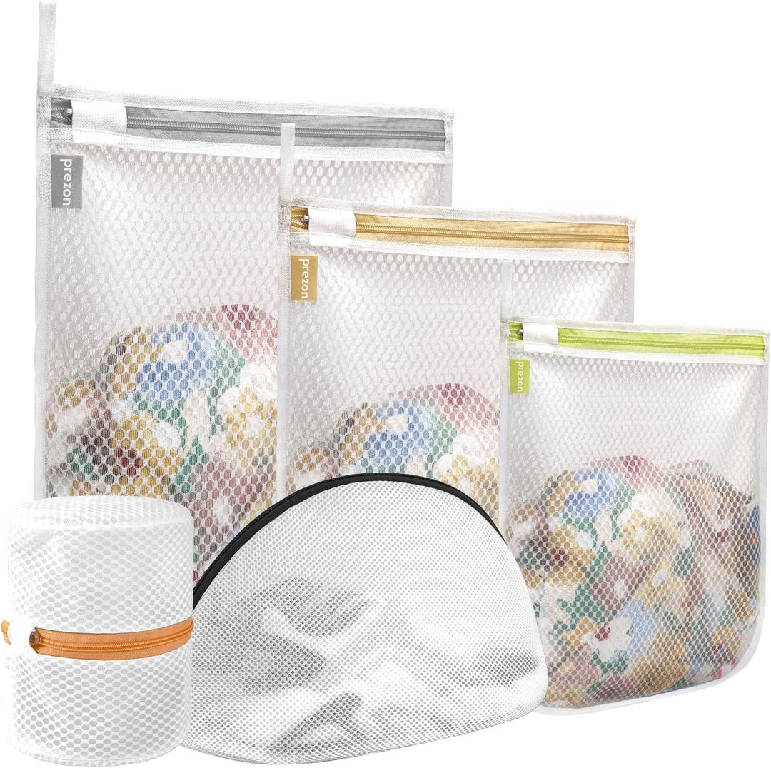 Mesh Laundry Bags, Washing Machine Wash Bags, Reusable and Durable Mesh Wash Bags for Delicates Blouse, Hosiery, Underwear, Bra, Lingerie Baby Clothes - 5 Different Size
