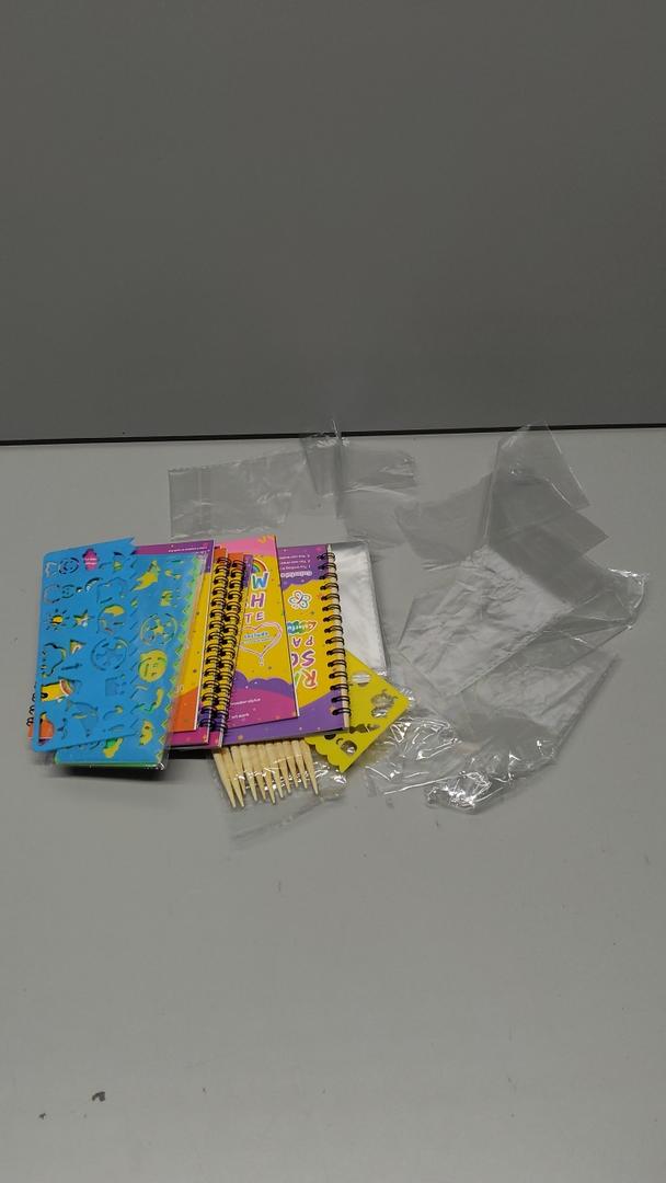 Party Favors for Kids 4-8-12: 10Pack Scratch Rainbow Art Notebook, Colorful Crafts Goodie Bags Kit, Bulk Gifts for Valentines Easter Basket Stuffers Birthday Girl Boy Children Classroom Prizes