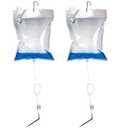 2PCS Extra Large 6500ML Drip Irrigation Bag with 0250ML Per Hour Adjustable Flow, Self Automatic Watering System for Outdoor Gardening Plants and Flowers, Easy to Use